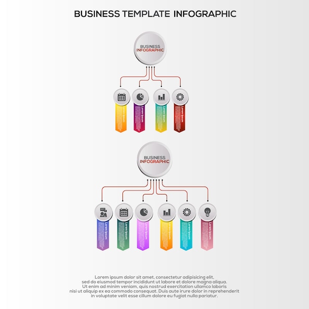 Premium Vector Gradient infographic steps template