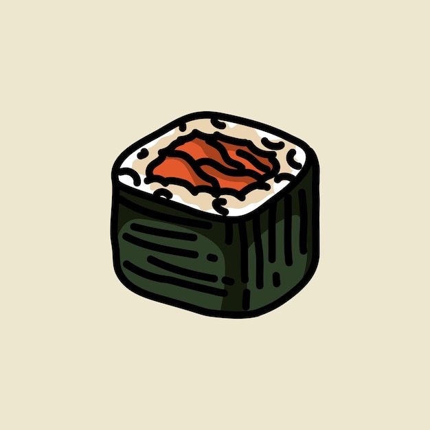 Premium Vector Hand Draw Sushi Set Voor Japanse Keuken Restaurant