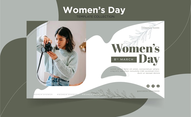 Vector premium vector international women's day social media cover template