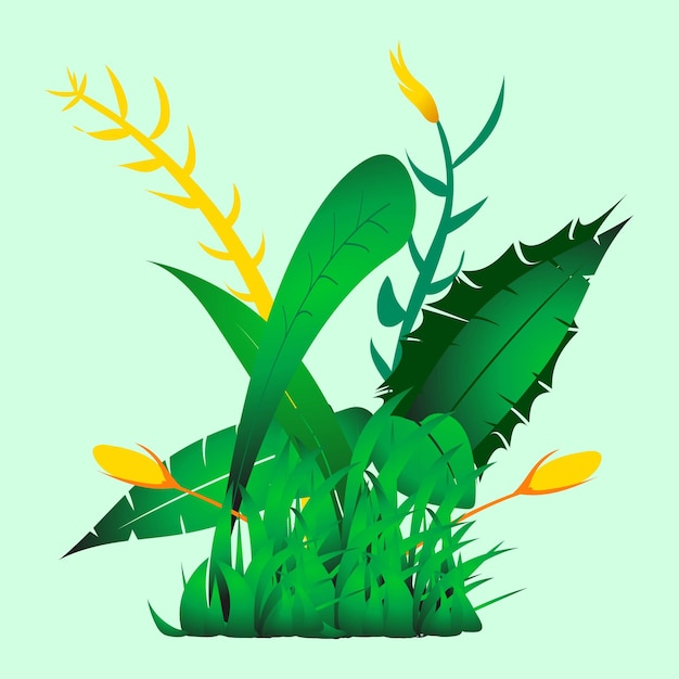 Premium vector l leaf vector flat design concept ilustration