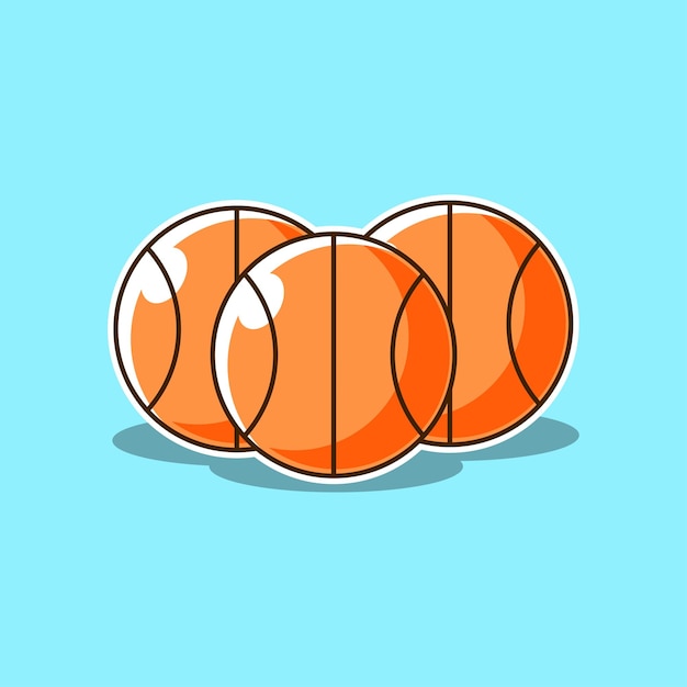 Premium vector l vector basketbal perfect voor stickers