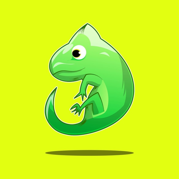 Premium vector l vector chameleon that is cute cool and very detailed suitable for mascot design business ads design logos