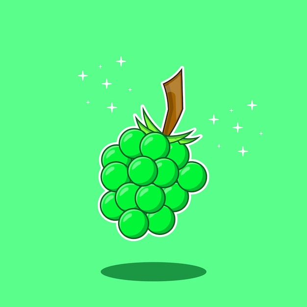 Vector premium vector l vector of delicious and fresh grapes design icon design illustration