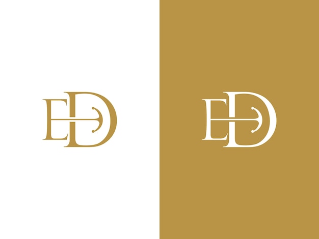 Premium Vector Letter ED Logo Vector Beautiful Logotype design for luxury company branding