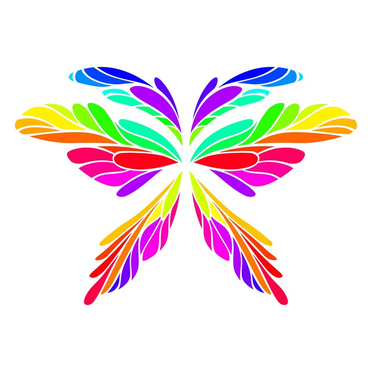 Vector 프리미엄 터 로고: 나비 날개