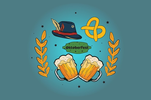 Vector premium vector oktoberfest vector ontwerpbestand