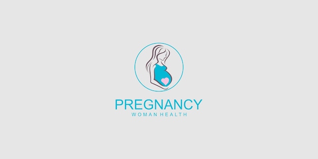 Vector premium vector pregnancy pregnant woman maternal logo vector icon illustration