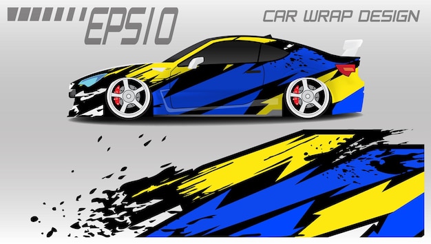 Premium Vector Racing Car Wrap Sticker-ontwerp