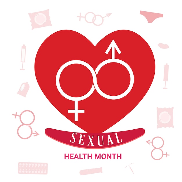 Vector premium vector sexual reproductive health month design stock