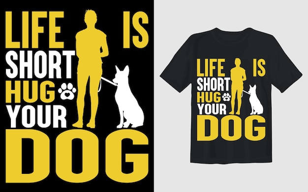 Premium Vector T-shirt design voor honden en kattenliefhebbers