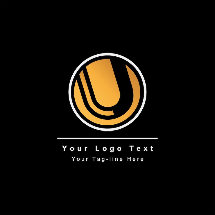 वेक्टर premium vector u letter logo in two color variations beautiful logotype design for company branding elegant identity design in white and gold