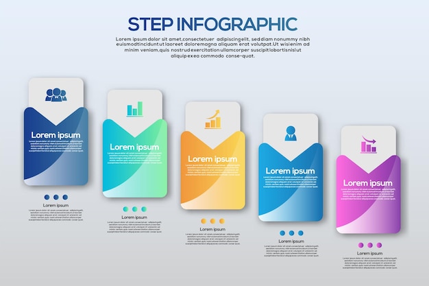 Premium Vector verloop infographic stappensjabloon