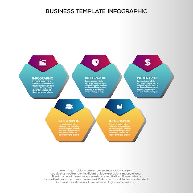 Premium Vector verloop infographic stappensjabloon