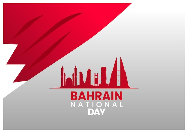 Vector premium vector waving bahrain flag on gradient background