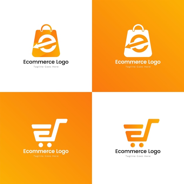 Vector premium version free download ecommerce app logo and creative ecommerce logo editable version