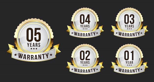 Vector premium warranty badge