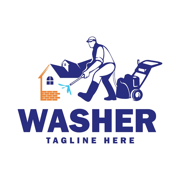 Modello di progettazione del logo premium washer