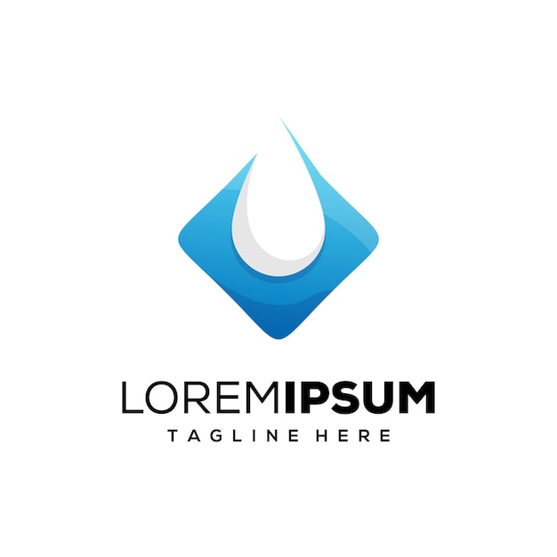 Premium water and square logo design