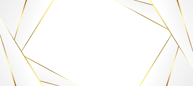 Premium witte en gouden lijnen elegante banner