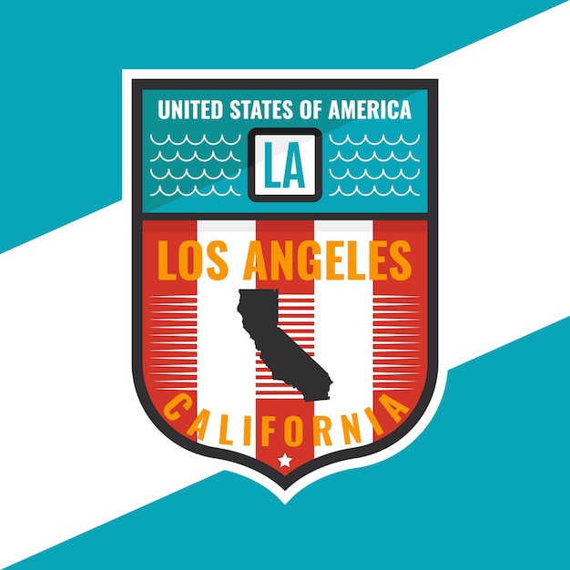 Premiumkwaliteit los angeles-badge