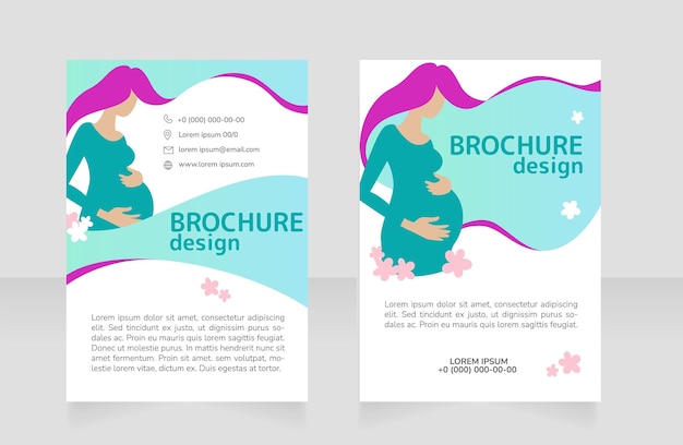 Prenatal care blank brochure design