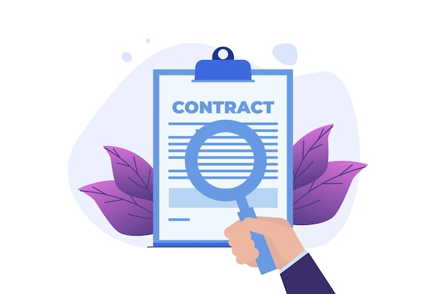 Preparation business contract concept.