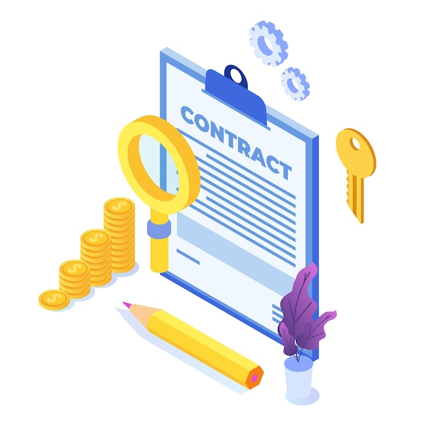 Preparation business contract concept.