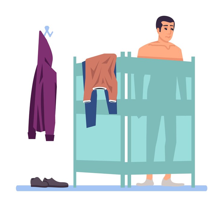 Vector preparation for medical exam semi flat rgb color vector illustration