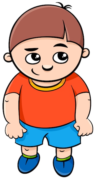 Vector preschool boy character