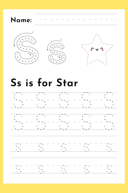 Premium Vector | Preschool educational alphabet tracing worksheet ...