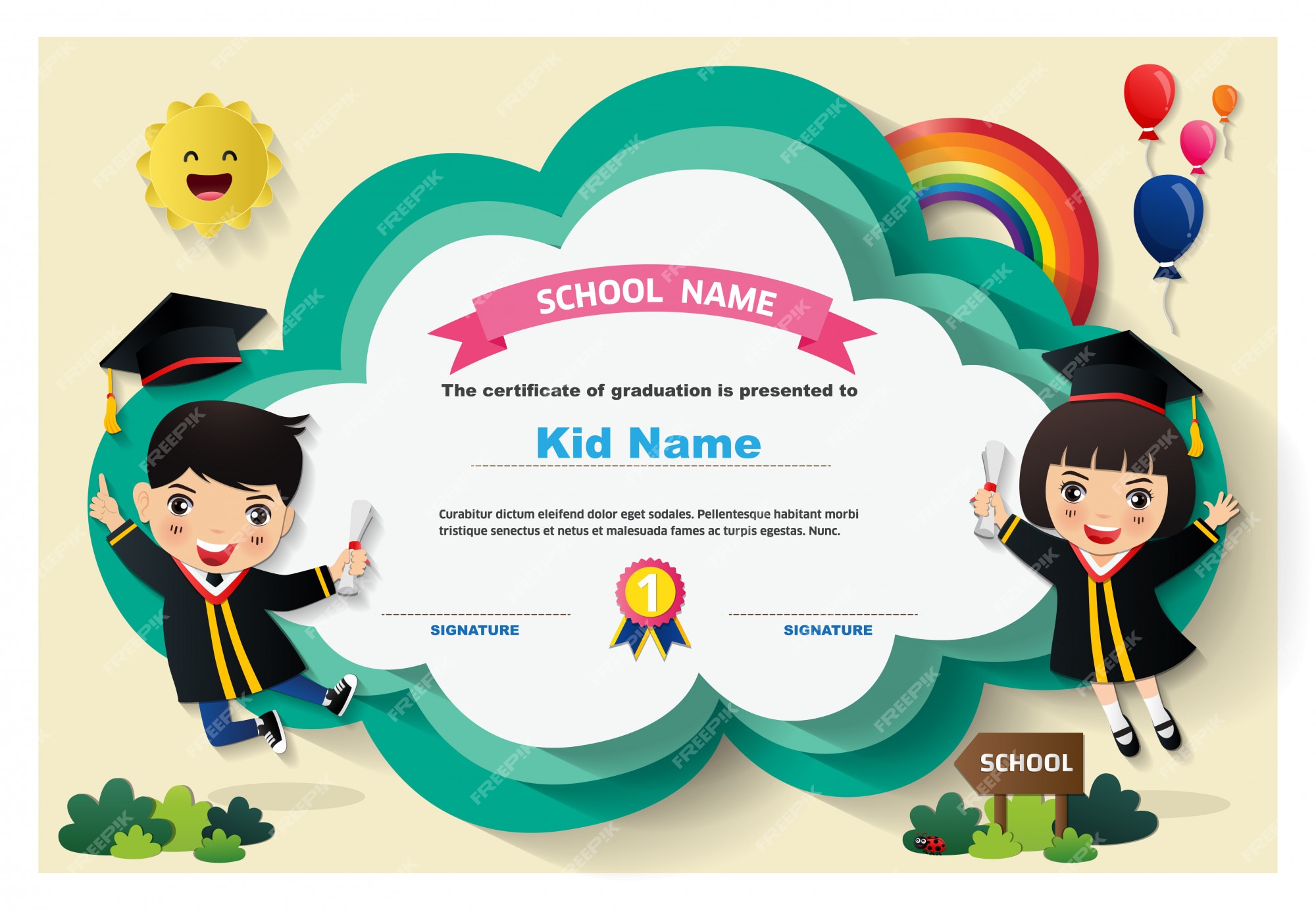 premium-vector-preschool-kids-diploma-certificate-background-template