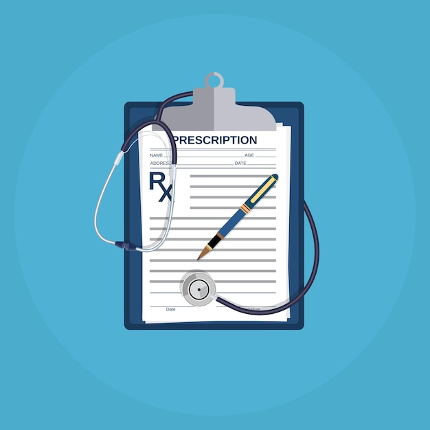 Vector prescription concept icon