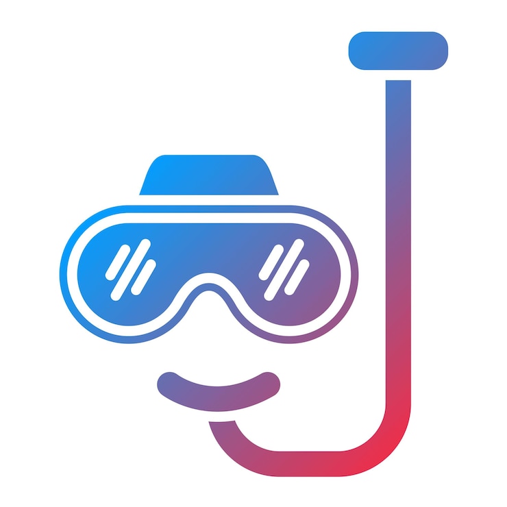 Vector prescription diving goggles icon vector image can be used for optometrist