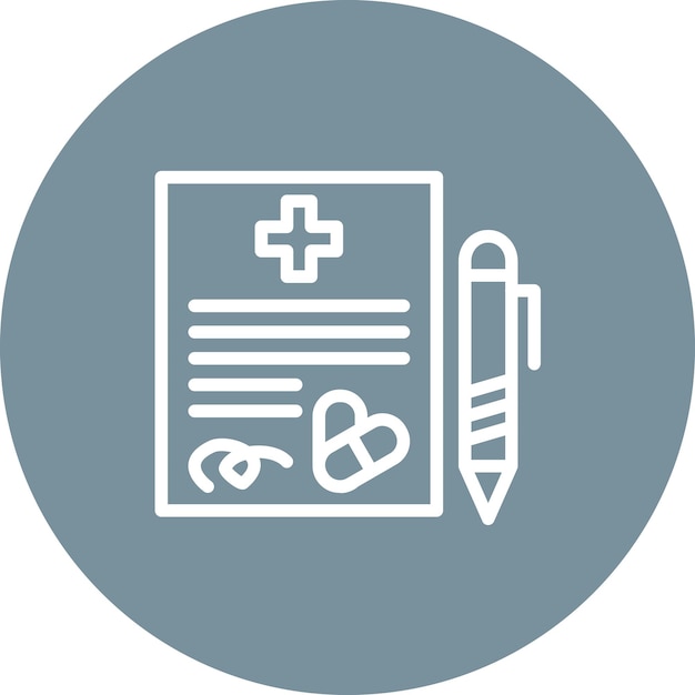 Prescription vector icon illustration of Health Checkup iconset