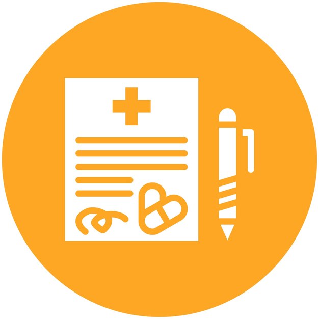 Prescription vector icoon illustratie van Health Checkup icoon set