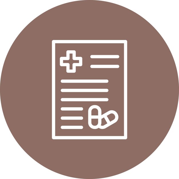 Prescription vector icoon illustratie van Medicine I iconset