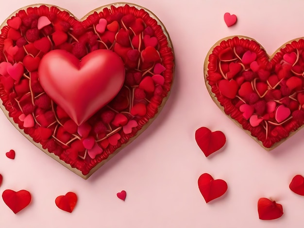 Regalo per il giorno di san valentino in colori rossi scatola regalo a segno di cuore rosa di vino