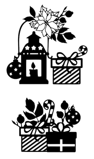 Present Vector, Clip Art, Black and White