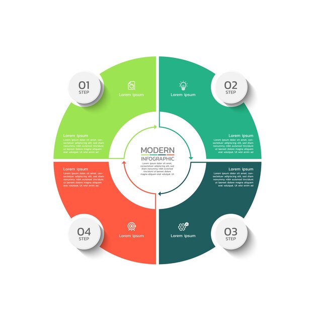 Presentatie business infographic template circle design