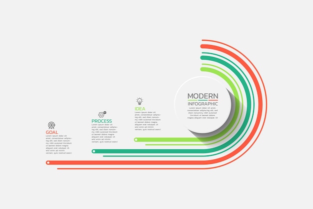 Presentatie business infographic template circle design