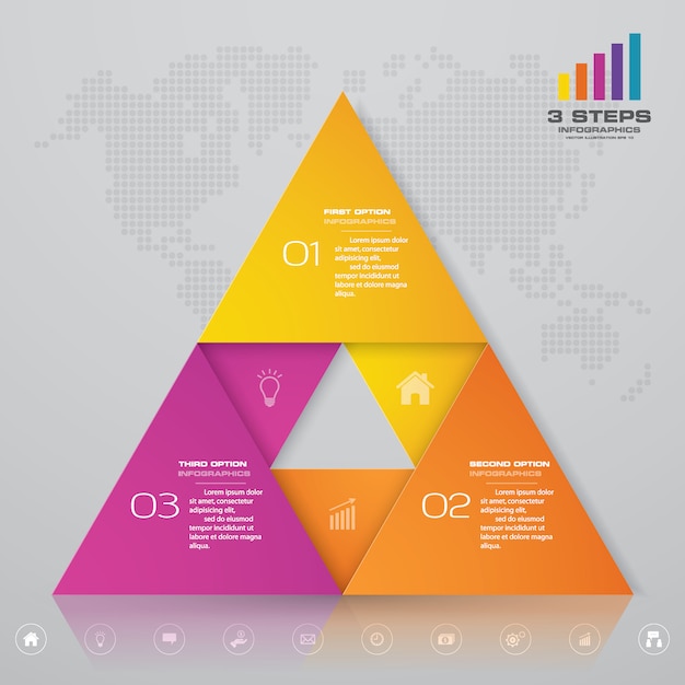 Presentatie grafiek infographic element.