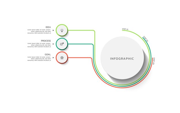 Presentatie infografische sjabloon vlak ontwerp