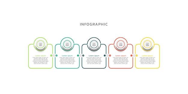 Presentatie infografische sjabloon vlak ontwerp