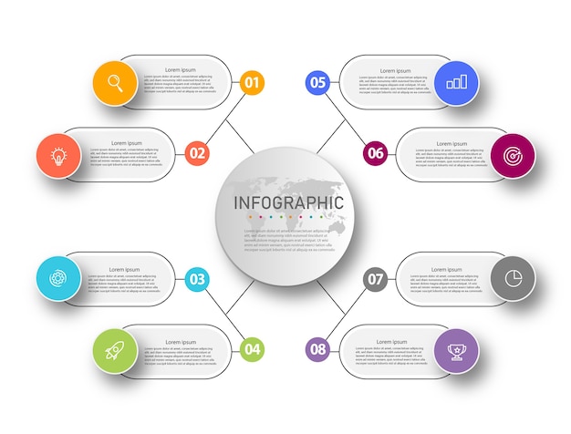 Presentatie infographic sjabloon