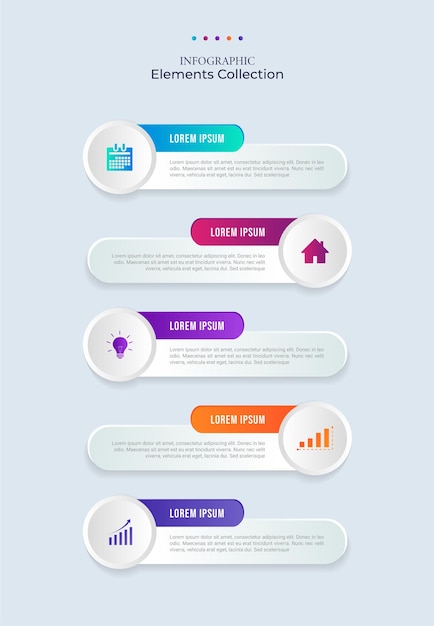 Vector presentatie stappen zakelijke infographic sjabloon