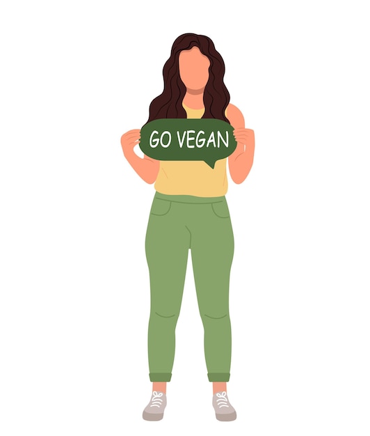 Presentatie van de veganistische dieetmaand in januari genaamd Veganuary Vector platte illustratie