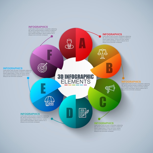 Presentatie zakelijke 3d infographics