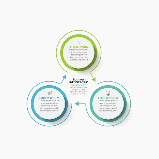 Presentatie Zakelijke cirkel infographic sjabloon