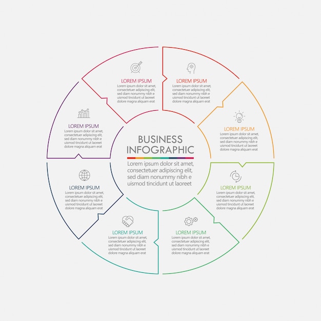 Presentatie zakelijke cirkel infographic sjabloon