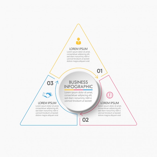 Presentatie Zakelijke cirkel infographic sjabloon